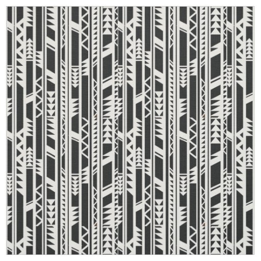 Black and White Tribal pattern Fabric