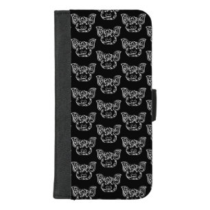 Black and White Tribal Pig iPhone 8/7 Plus Wallet Case