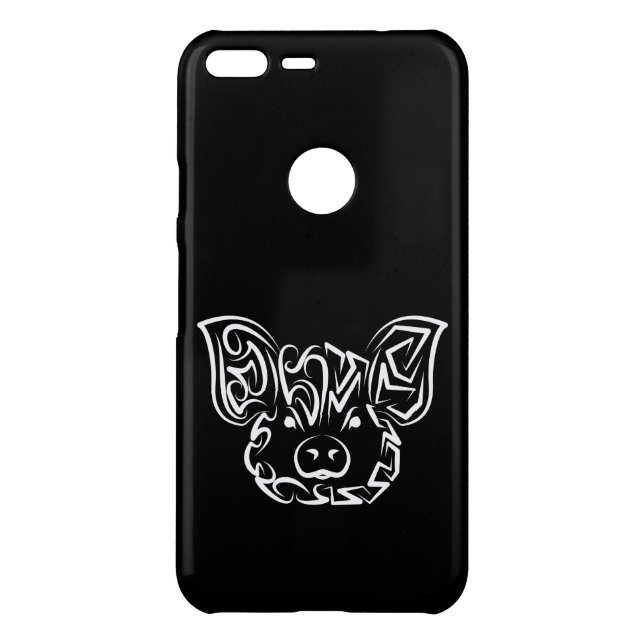 Black and White Tribal Pig Uncommon Google Pixel XL Case (Back)