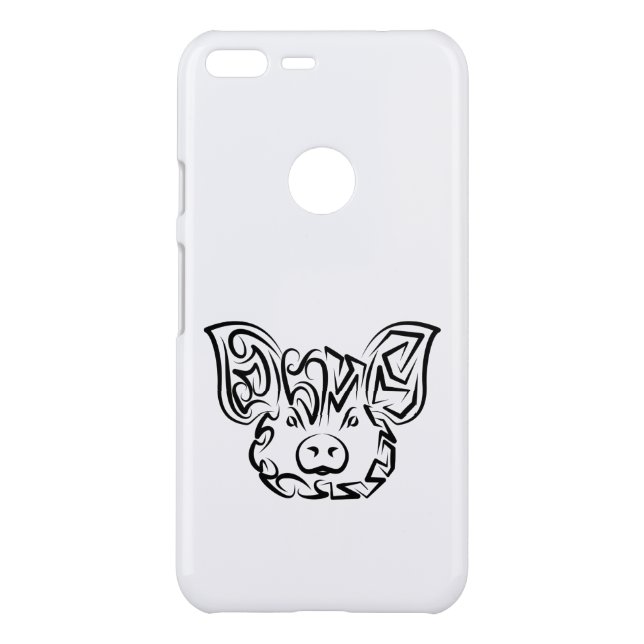 Black and White Tribal Pig Uncommon Google Pixel XL Case (Back)