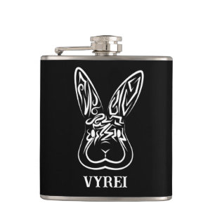 Black and White Tribal Rabbit Flask