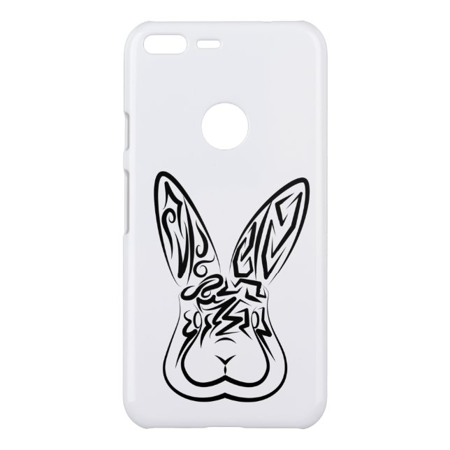 Black and White Tribal Rabbit Uncommon Google Pixel XL Case (Back)