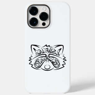 Black and White Tribal Raccoon Case-Mate iPhone 14 Pro Max Case