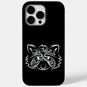 Black and White Tribal Raccoon Case-Mate iPhone 14 Pro Max Case
