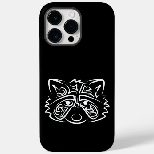 Black and White Tribal Raccoon Case_Mate iPhone 14 Pro Max Case