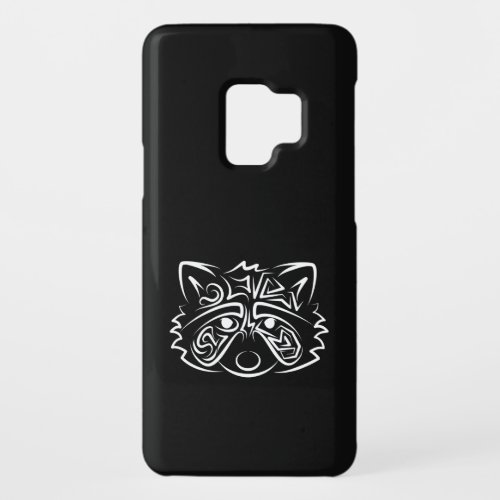 Black and White Tribal Raccoon Case_Mate Samsung Galaxy S9 Case