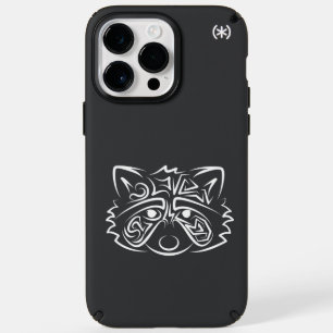 Black and White Tribal Raccoon Speck iPhone 14 Pro Max Case