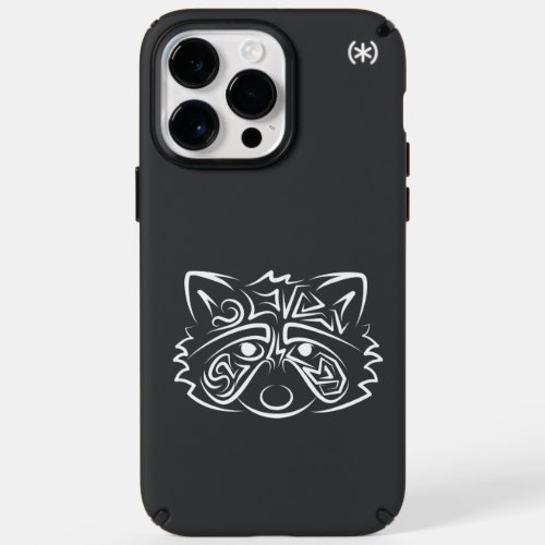 Black and White Tribal Raccoon Speck iPhone 14 Pro Max Case