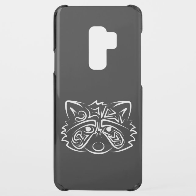 Black and White Tribal Raccoon Uncommon Samsung Galaxy Case (Back)