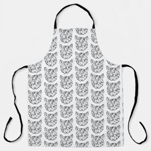 Black and White Tribal Rat Apron