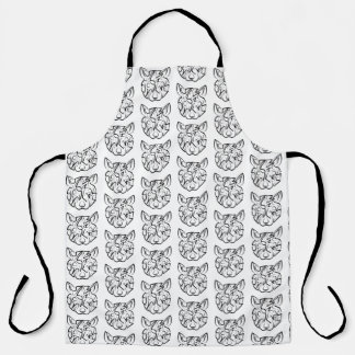 Black and White Tribal Rat Apron
