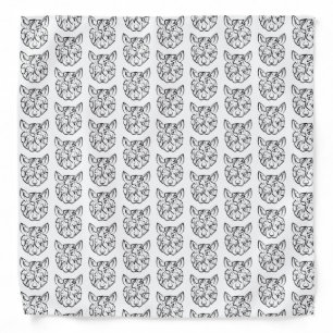 Black and White Tribal Rat Bandana