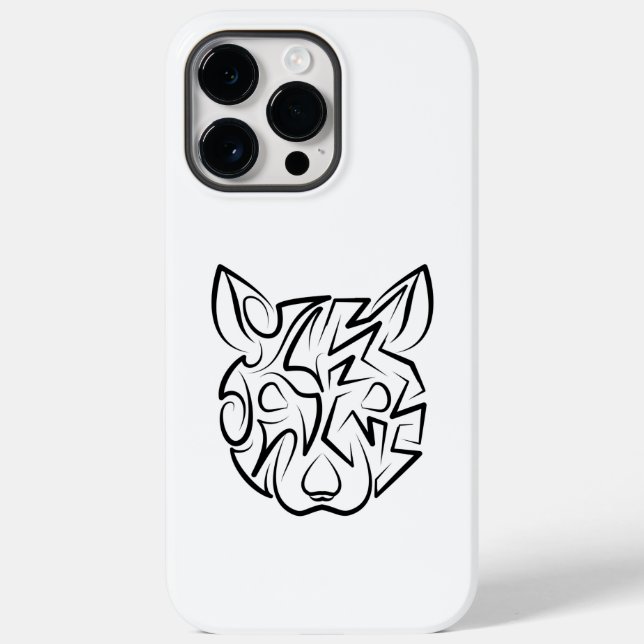 Black and White Tribal Rat Case-Mate iPhone Case (Back)