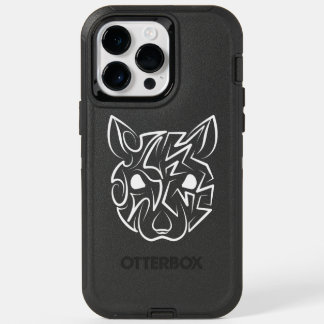 Black and White Tribal Rat OtterBox iPhone 14 Pro Max Case