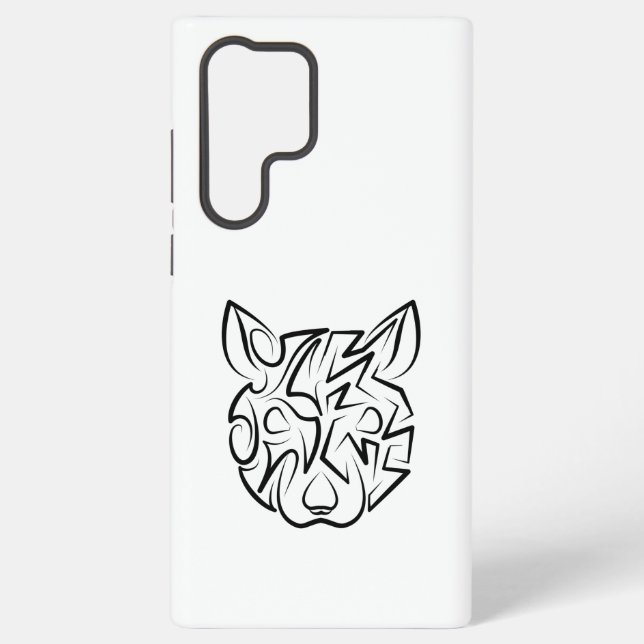Black and White Tribal Rat Samsung Galaxy Case (Back)
