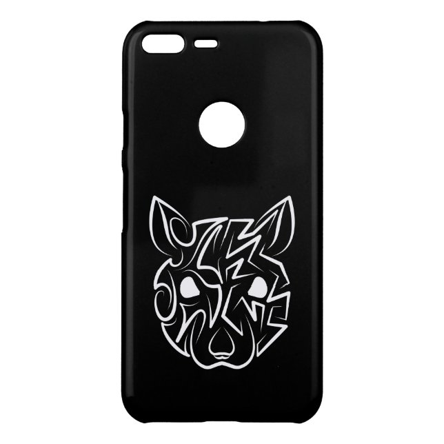 Black and White Tribal Rat Uncommon Google Pixel XL Case (Back)