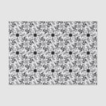 Black and White Tribal Rice Grain Pattern Tissue Paper