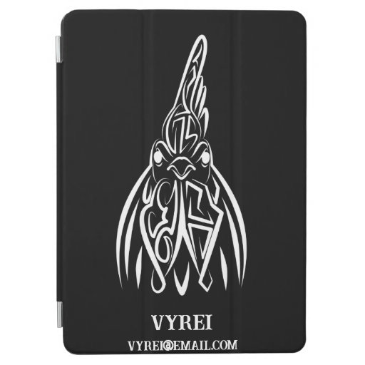 Black and White Tribal Rooster iPad Air Cover