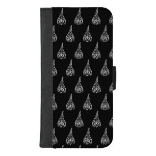 Black and White Tribal Rooster iPhone 8/7 Plus Wallet Case