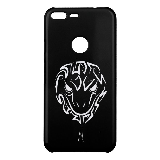 Black and White Tribal Snake Uncommon Google Pixel XL Case (Back)