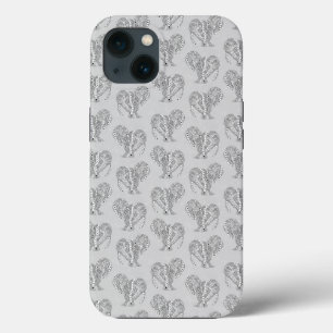 Black and White Tribal Tattoo Manatees iPhone 13 Case
