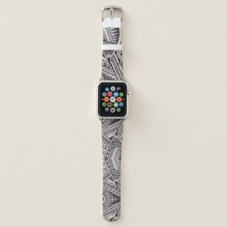 Black and White Tribal Tattoo Pattern Father's Day Apple Watch Band