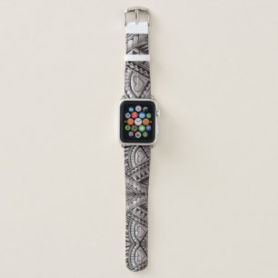 Black and White Tribal Tattoo Pattern Father's Day Apple Watch Band
