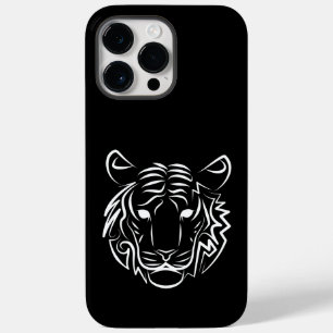 Black and White Tribal Tiger Case-Mate iPhone 14 Pro Max Case