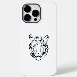 Black and White Tribal Tiger Case-Mate iPhone 14 Pro Max Case