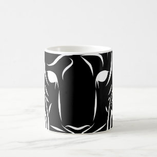 Black and White Tribal Tiger Coffee Mug
