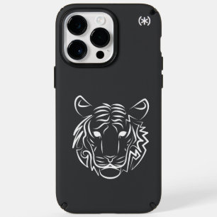 Black and White Tribal Tiger Speck iPhone 14 Pro Max Case