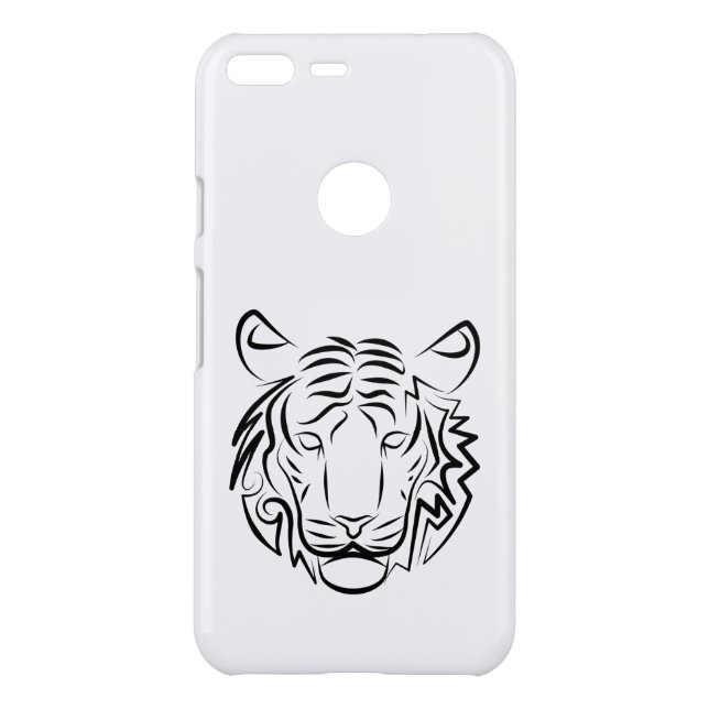 Black and White Tribal Tiger Uncommon Google Pixel XL Case (Back)