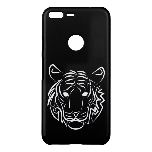 Black and White Tribal Tiger Uncommon Google Pixel XL Case (Back)