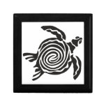 Black and White Tribal Turtle Art Gift Box