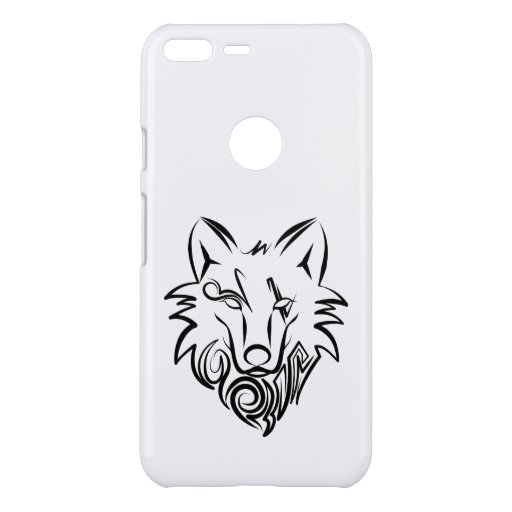 Black and White Tribal Wolf Uncommon Google Pixel XL Case