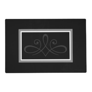 Black and white trinket tray placemat