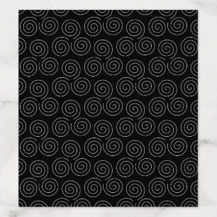 Black and White Triple Spiral Envelope Liner