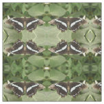 Black and White Tropical Butterfly Patterned Fabric