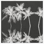 Black and white tropical palm tree modern elegant fabric