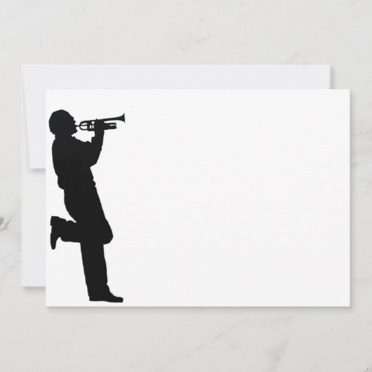 Black and White Trumpet Jazz Musician (Front)