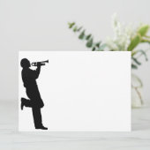 Black and White Trumpet Jazz Musician (Standing Front)