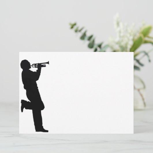 Black and White Trumpet Jazz Musician (Standing Front)