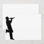 Black and White Trumpet Jazz Musician (Front/Back)