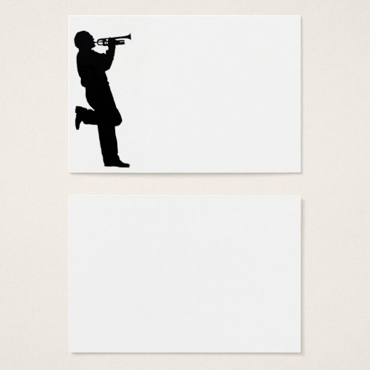 Black and White Trumpet Jazz Musician (Front & Back)