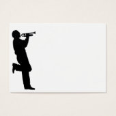 Black and White Trumpet Jazz Musician (Front)