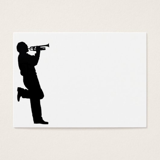 Black and White Trumpet Jazz Musician (Front)