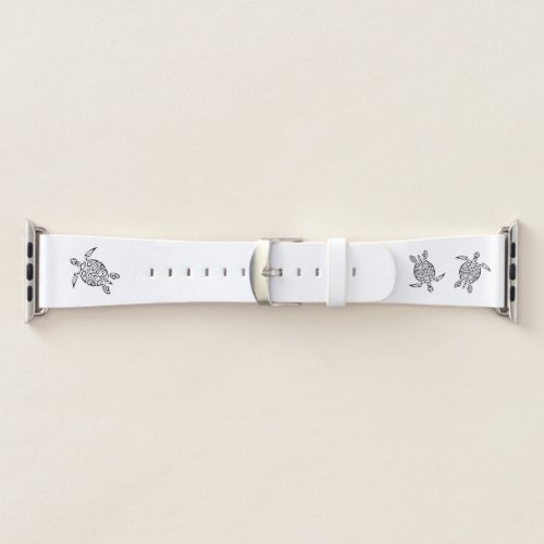 Black And White Turtles Coastal Apple Watch Band