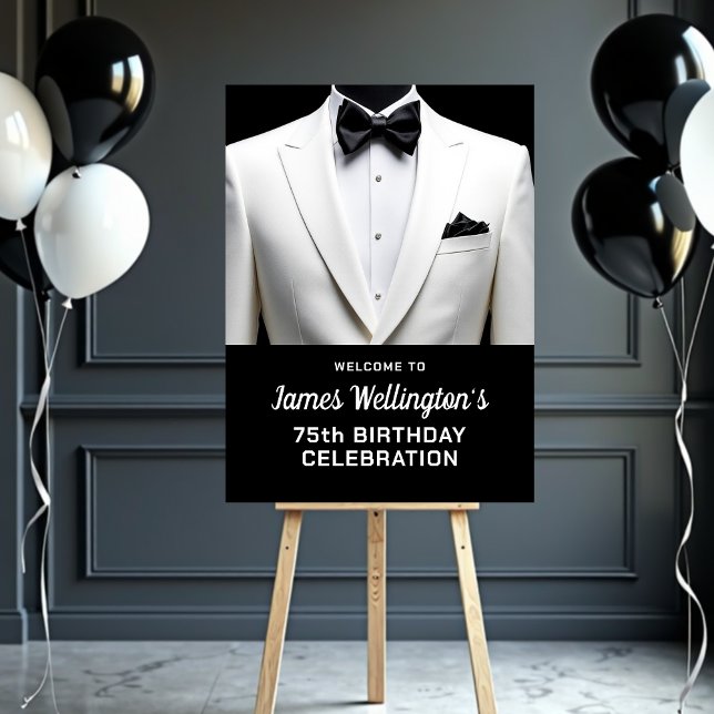 Black and White Tuxedo Birthday Event Foam Board (Creator Uploaded)