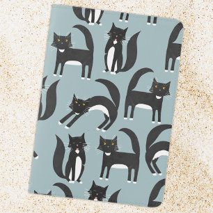 Black and White Tuxedo Cat Fun Passport Holder