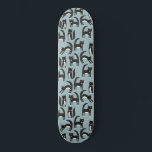 Black and White Tuxedo Cat Fun Pattern Skateboard<br><div class="desc">A cute pattern of black and white tuxedo kitty cats on a blue background for animal and pet lovers everywhere.</div>